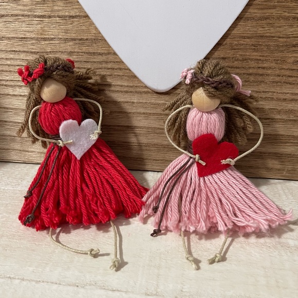 Macrame dolls set of 2 - Picture 3 of 13